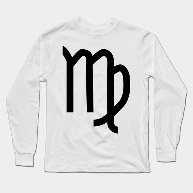 Virgo Horoscope Astrology Zodiac Black Long Sleeve T-Shirt by GAz